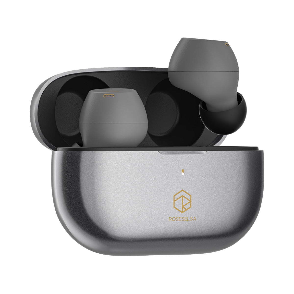 ROSESELSA Ceramics X Wireless Earbuds, 55dB Active Noise Cancelling Earphones, Hi-Res LDAC, IPX5 Sweat Resistant Anti-Wind, 50H Battery, 4 HD Mics, Game Mode Dual Connectivity