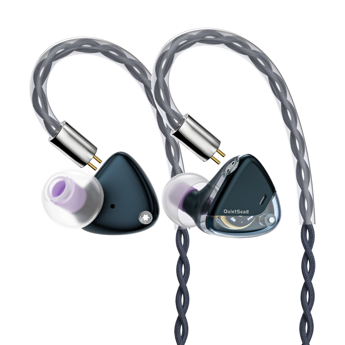 ROSESELSA QuietSea II Dynamic Diaphragm Driver In Ear Monitors, 1DD HIFI Wired Earphones with Module IEM Cable