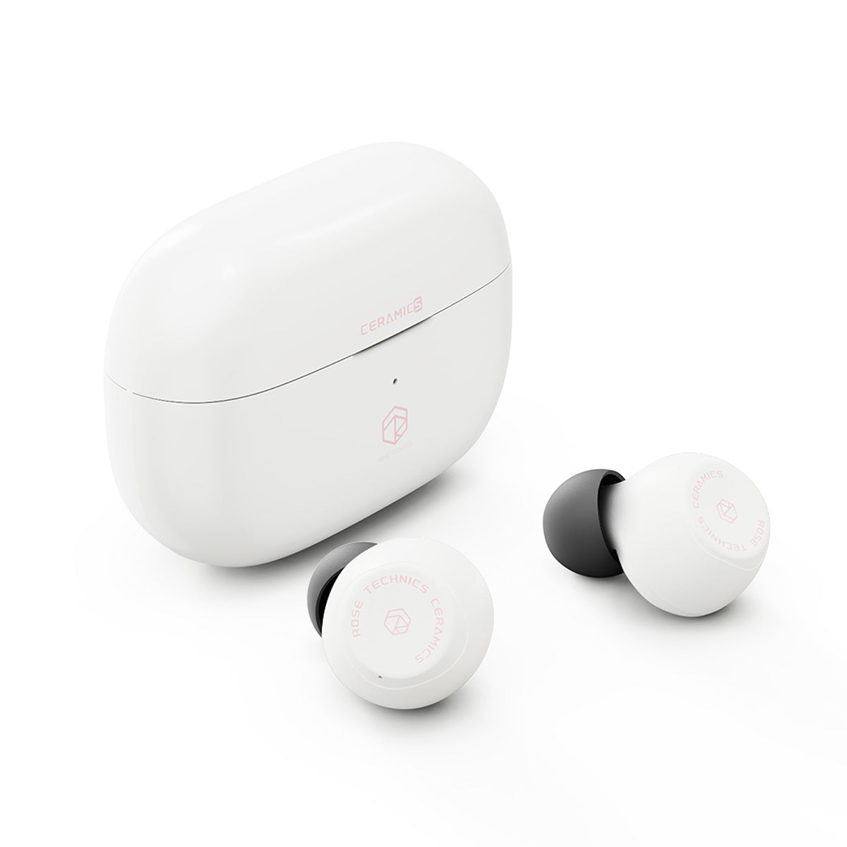 ROSESELSA Ceramics Wireless Earbuds, High-Fidelity Sound, 60ms Gaming Earphones, 35H Playtime with Super Charge, IPX5 Sweat Resistant, Dual Connectivity, Bluetooth 5.3, ENC