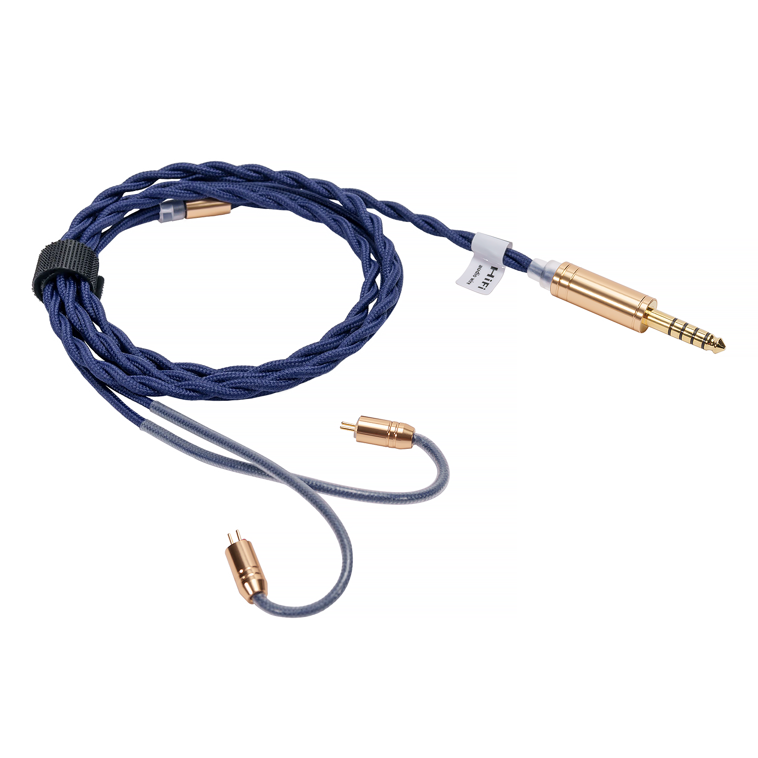 ROSESELSA Rose Technics Blue Rose Pro HiFi Headphones Upgrade IEM Cable 6N OCC Single Crystal Copper Single Crystal Silver Mixed Dual-braided 4 Core Cord for Audiophiles Earbuds