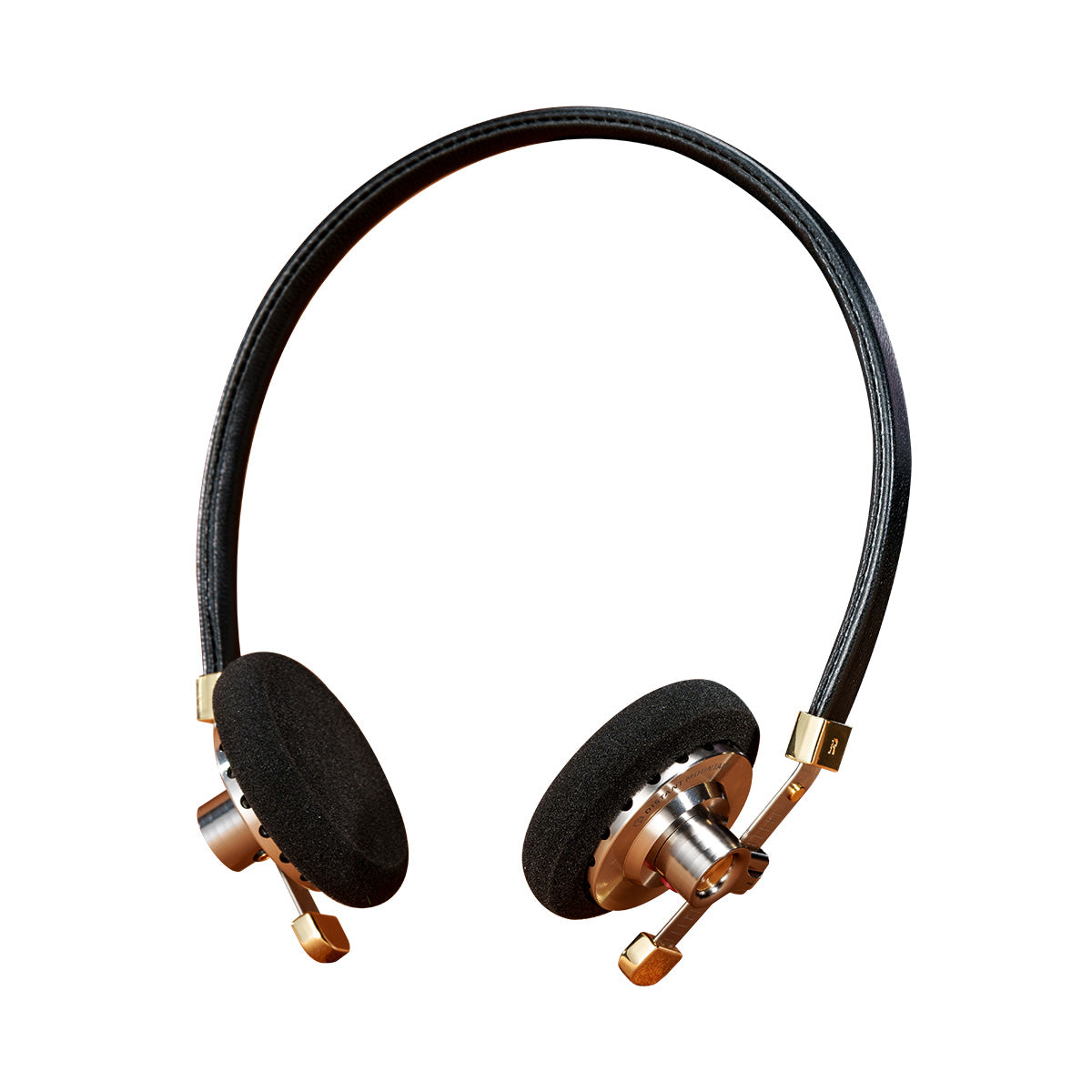ROSESELSA Distant Mountain On Ear Wired Headphones, HIFI OOTD Vintage Headsets, Metal & Leather Earphones, 40mm DD MMCX 3.5mm